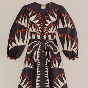 Black Coconut Grove Puff Sleeve Maxi Dress